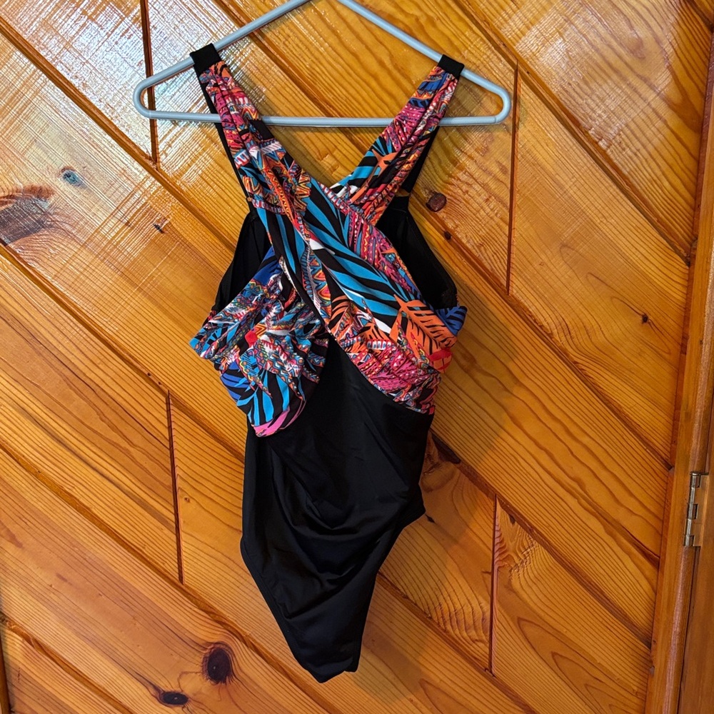Tropical Print  One Piece Swimsuit